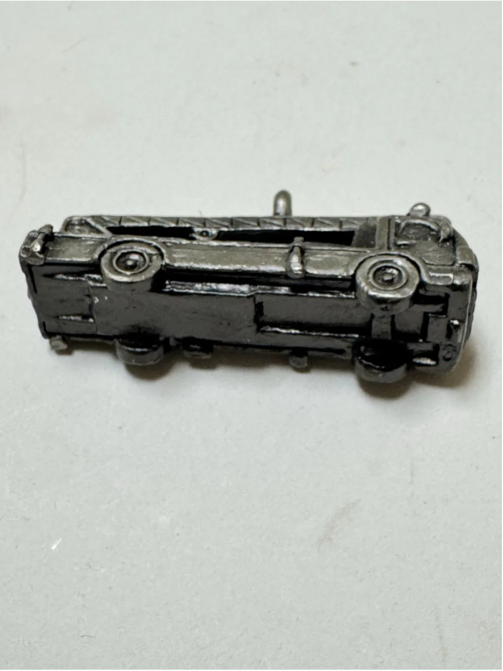 Vintage Pewter Construction Crane / Fire Truck Charm 2” long